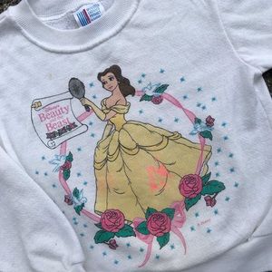 Vtg Disney Beauty & The Beast Belle Sweater